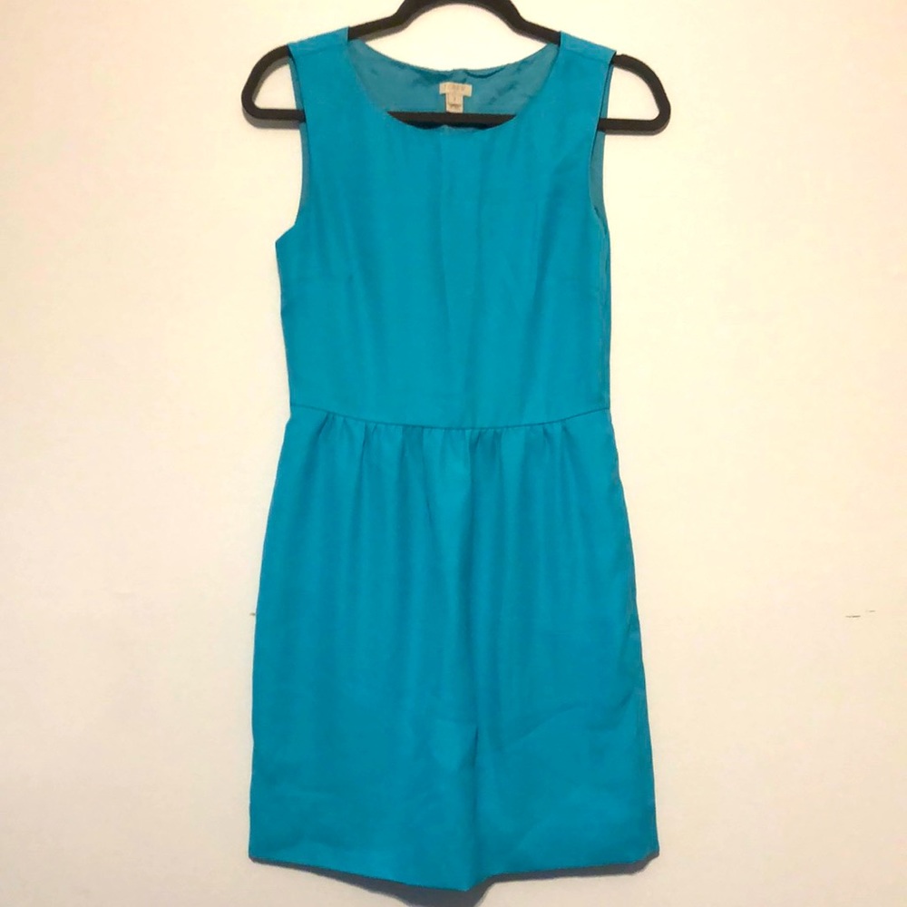 J. Crew Turquoise Sleeveless Dress size 2 EUC
